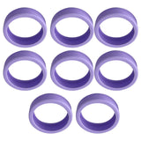 8PCS Luggage Suitcase Wheels Covers Noise Canceling Shock Absorbing Trolley Case Silicone Caster Protection Cover Purple - Rear View