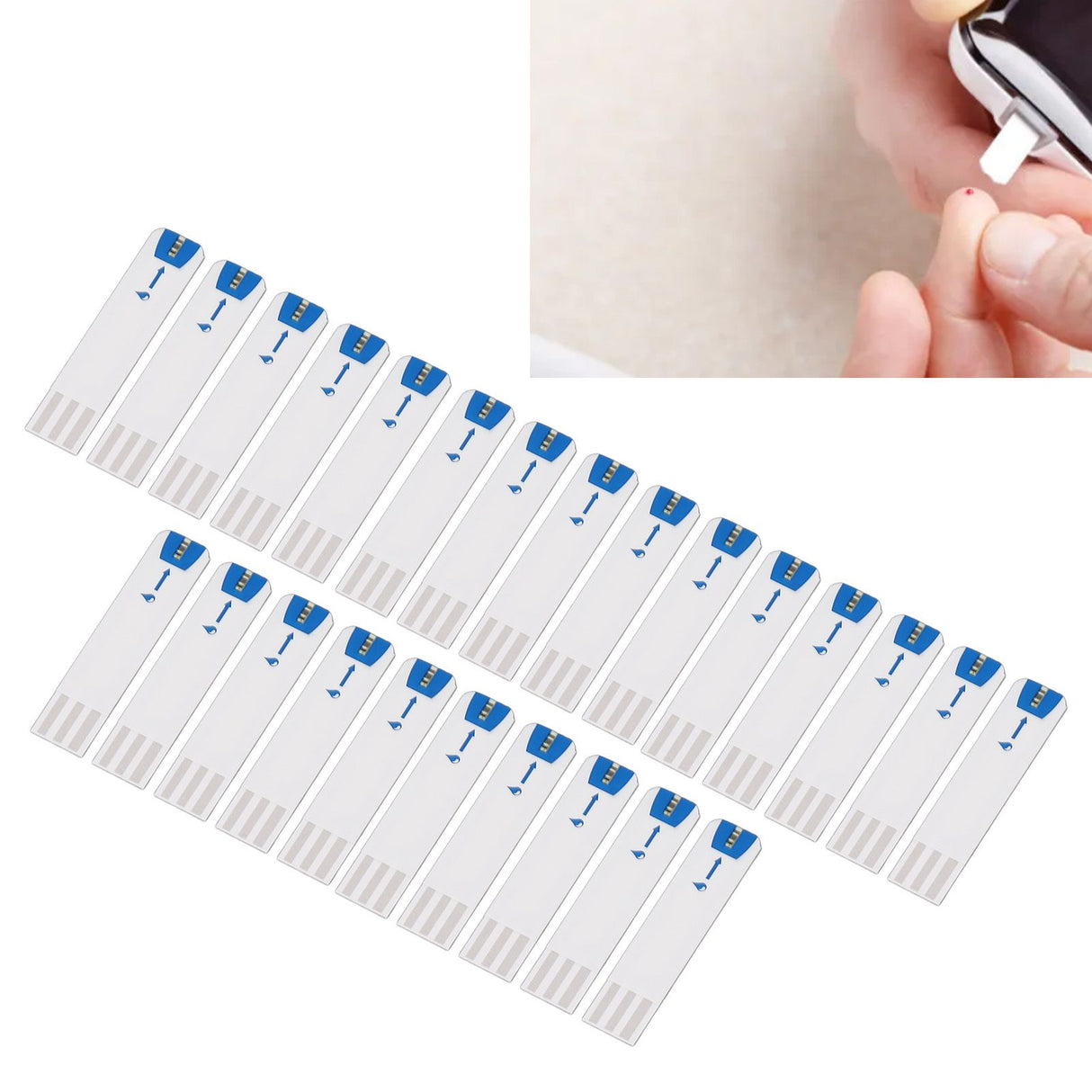 25pcs Blood Glucose Test Strips Home Use Accurate Diabetic Test Strips for Blood Sugar Monitor Self Glucose Testing