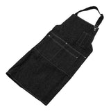 Canvas Apron Multipurpose Stylish Classic Loose Multi Pockets Wear Resistance Workshop Tool Apron for Work Home Black