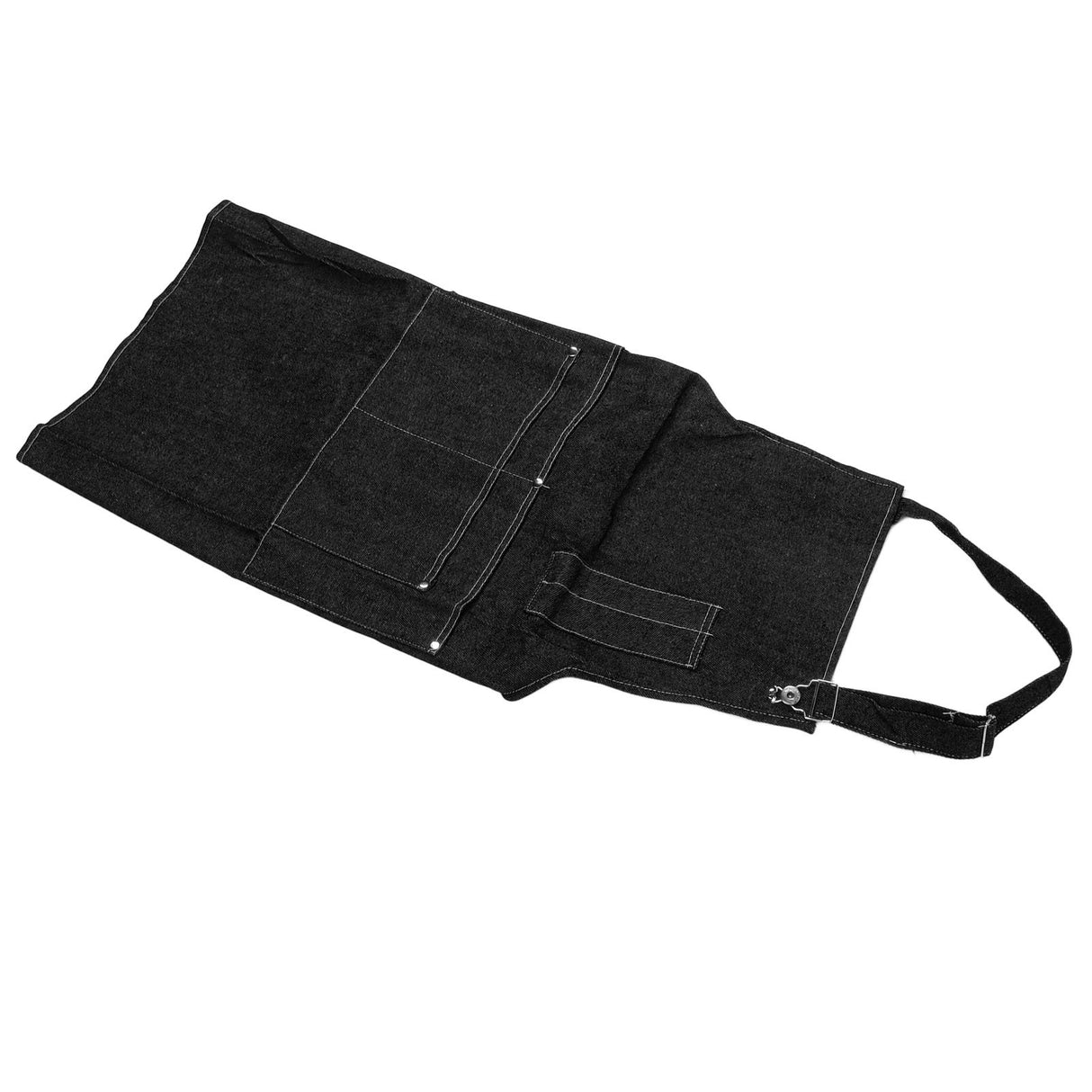 Canvas Apron Multipurpose Stylish Classic Loose Multi Pockets Wear Resistance Workshop Tool Apron for Work Home Black