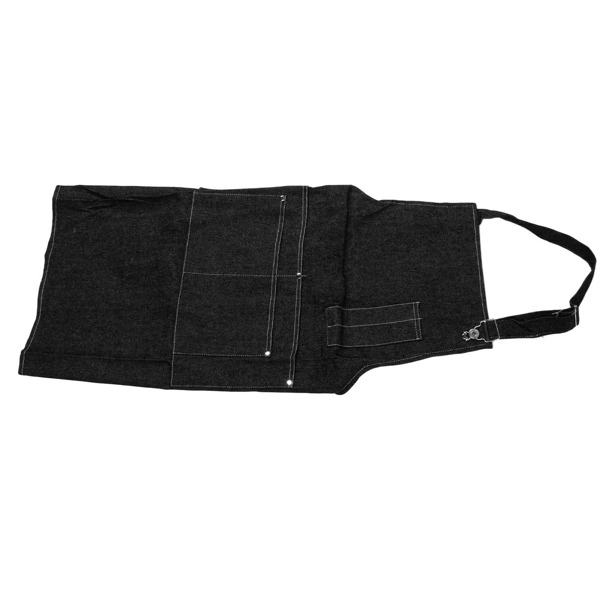 Canvas Apron Multipurpose Stylish Classic Loose Multi Pockets Wear Resistance Workshop Tool Apron for Work Home Black