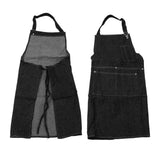 Canvas Apron Multipurpose Stylish Classic Loose Multi Pockets Wear Resistance Workshop Tool Apron for Work Home Black - Extra Image