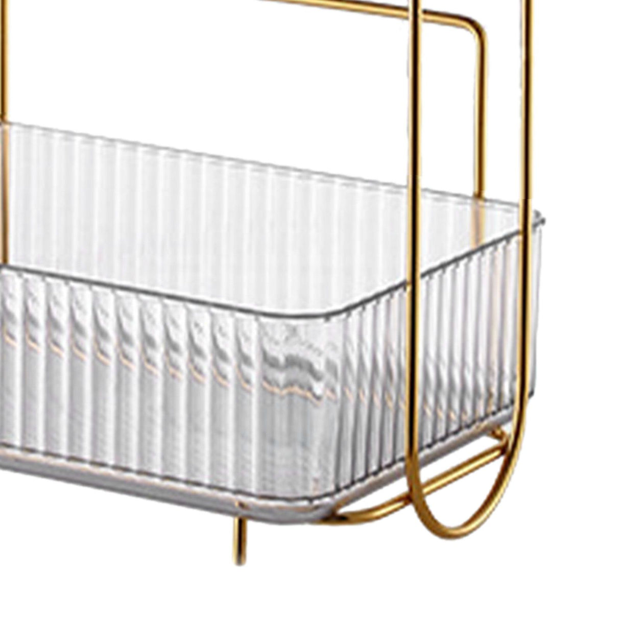 Makeup Organizer 2 Tier Bathroom Countertop Organizer Large Capacity Cosmetic Holder Shelf for Bedroom Dresser Transparent