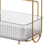 Makeup Organizer 2 Tier Bathroom Countertop Organizer Large Capacity Cosmetic Holder Shelf for Bedroom Dresser Transparent