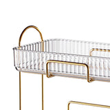 Makeup Organizer 2 Tier Bathroom Countertop Organizer Large Capacity Cosmetic Holder Shelf for Bedroom Dresser Transparent - Extra Image