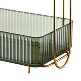 Makeup Organizer 2 Tier Bathroom Countertop Organizer Large Capacity Cosmetic Holder Shelf for Bedroom Dresser Green - Extra Image