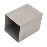Pencil Cup 304 Stainless Steel Pencil Holder Thicken Durable Rectangular Pencil Cup for Office Dormitory School Desktop Silver - Side View
