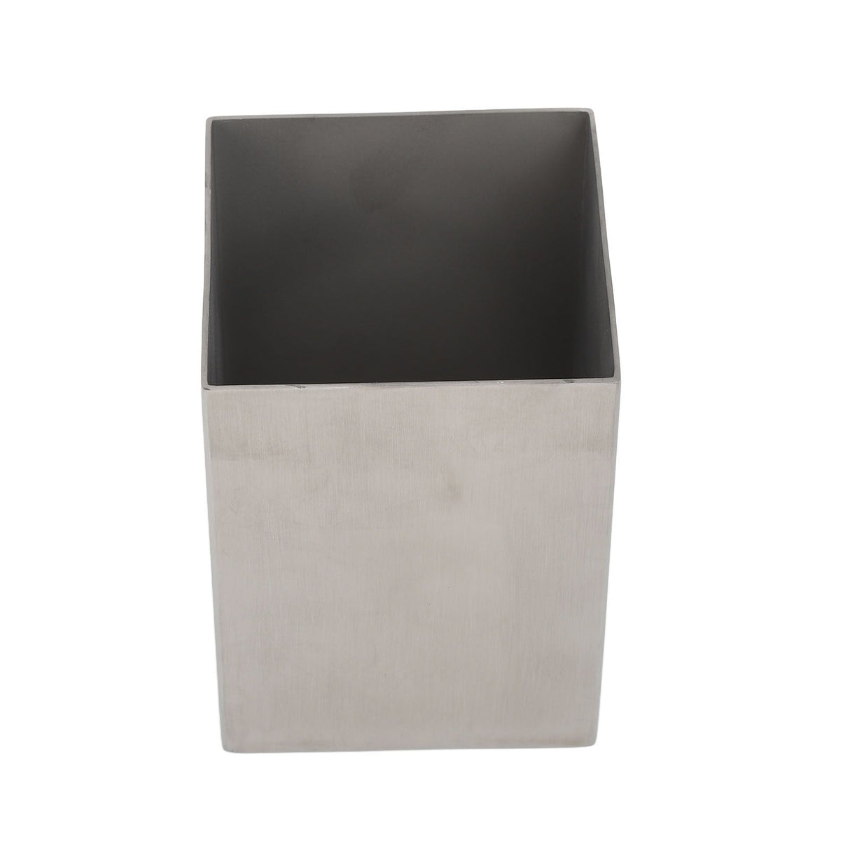 Pencil Cup 304 Stainless Steel Pencil Holder Thicken Durable Rectangular Pencil Cup for Office Dormitory School Desktop Silver