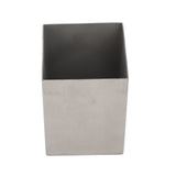 Pencil Cup 304 Stainless Steel Pencil Holder Thicken Durable Rectangular Pencil Cup for Office Dormitory School Desktop Silver - Low Angle