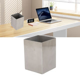 Pencil Cup 304 Stainless Steel Pencil Holder Thicken Durable Rectangular Pencil Cup for Office Dormitory School Desktop Silver