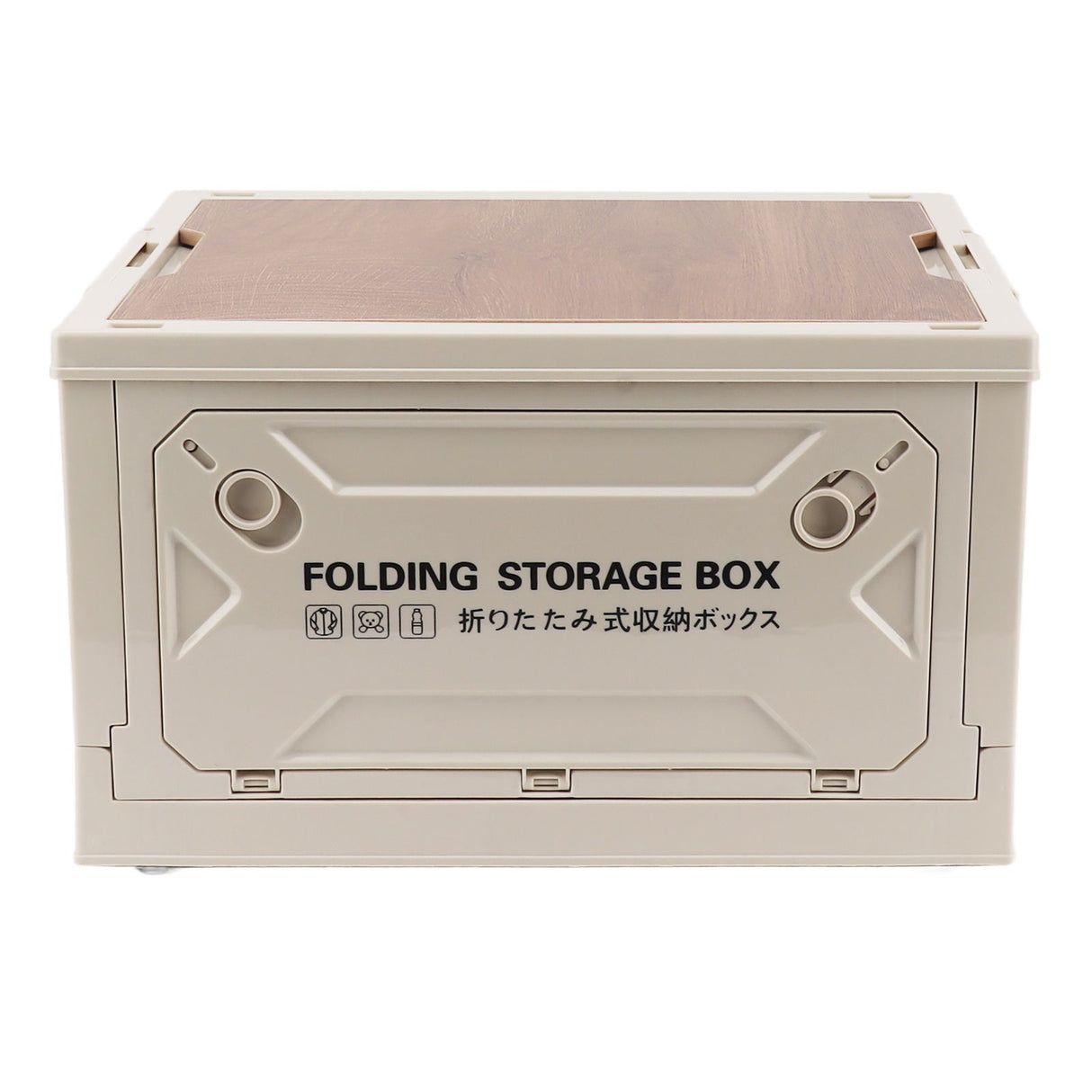 Collapsible Camping Storage Box Pulley Design Waterproof 5 Sides Opening Camping Folding Storage Bins for Car Outdoor White