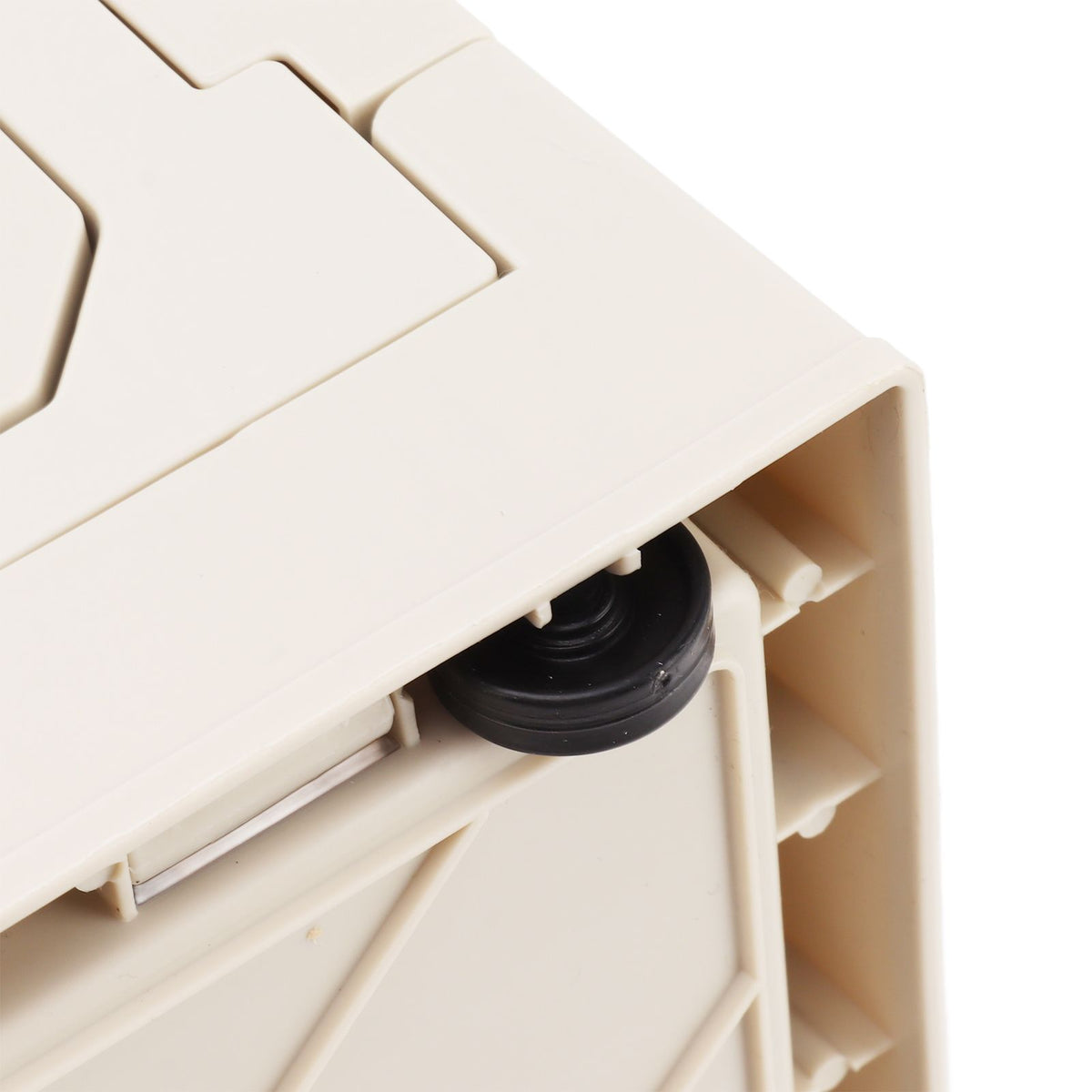 Collapsible Camping Storage Box Pulley Design Waterproof 5 Sides Opening Camping Folding Storage Bins for Car Outdoor White