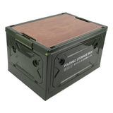 Collapsible Camping Storage Box Pulley Design Waterproof 5 Sides Opening Camping Folding Storage Bins for Car Outdoor Green - Rear View