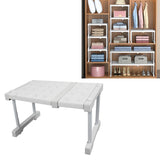 Expandable Closet Shelf Organizer Adjustable Space Saving Wardrobe Sink Tension Shelf 24cm Width 22cm Height Length 27 to 38cm/10.6 to 15.0in