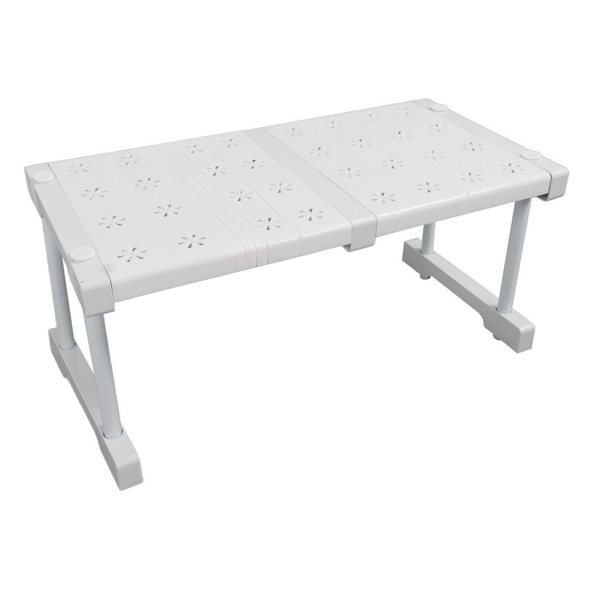 Expandable Closet Shelf Organizer Adjustable Space Saving Wardrobe Sink Tension Shelf 24cm Width 22cm Height Length 37 to 48cm/14.6 to 18.9in
