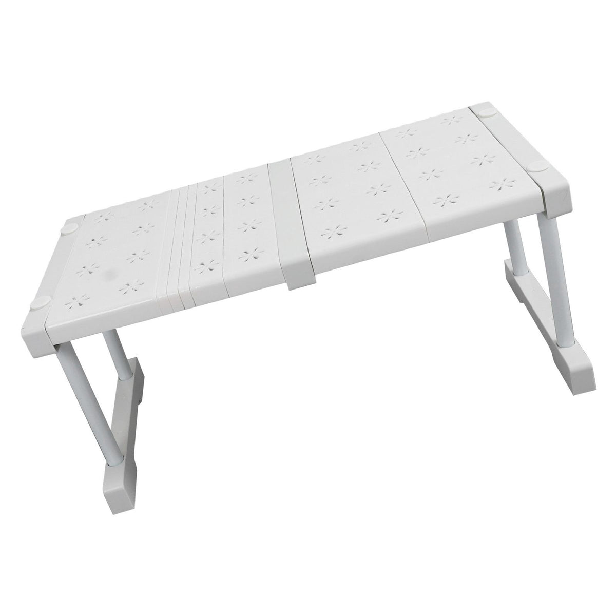 Expandable Closet Shelf Organizer Adjustable Space Saving Wardrobe Sink Tension Shelf 24cm Width 22cm Height Length 37 to 48cm/14.6 to 18.9in