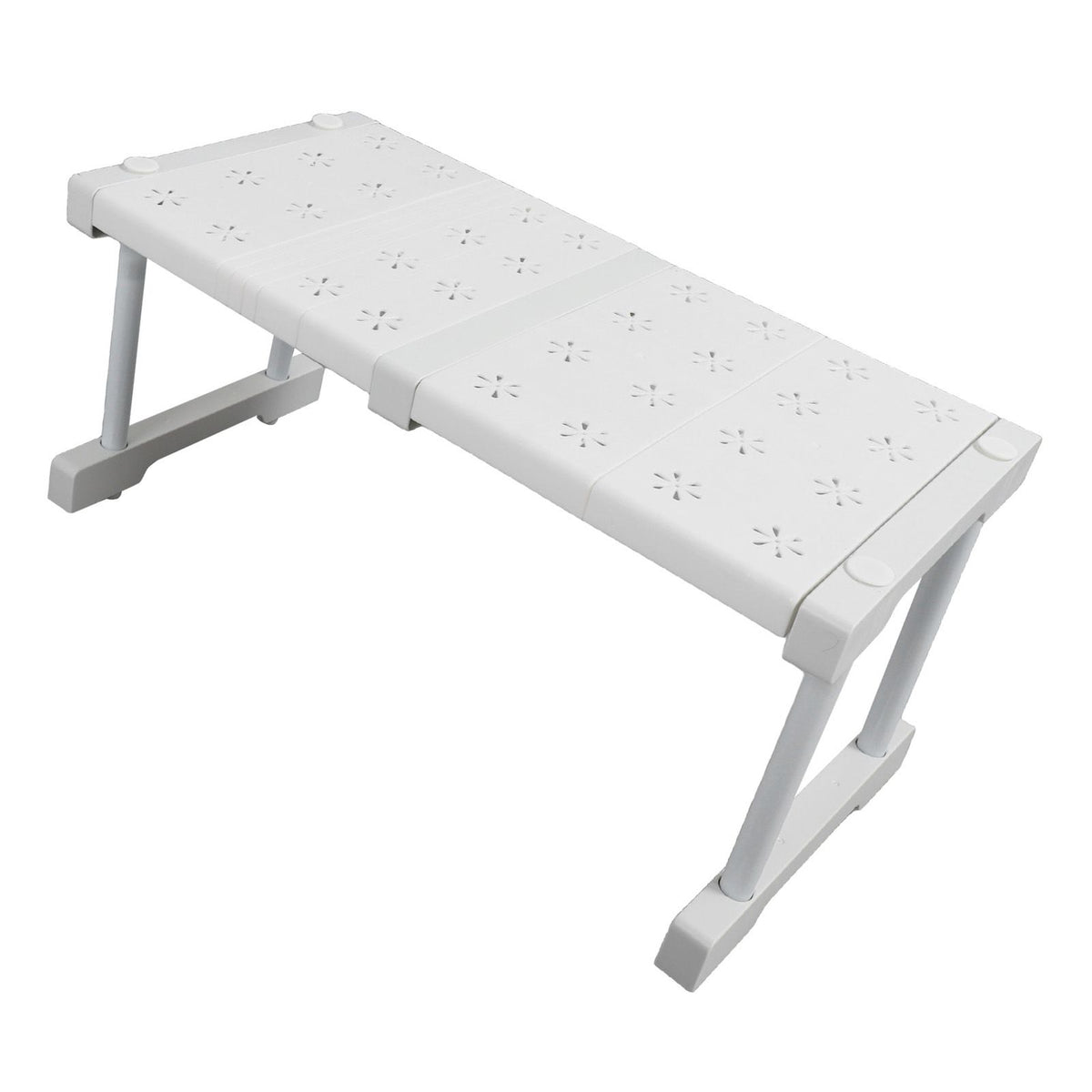 Expandable Closet Shelf Organizer Adjustable Space Saving Wardrobe Sink Tension Shelf 24cm Width 22cm Height Length 37 to 48cm/14.6 to 18.9in