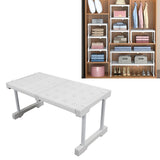 Expandable Closet Shelf Organizer Adjustable Space Saving Wardrobe Sink Tension Shelf 24cm Width 22cm Height Length 37 to 48cm/14.6 to 18.9in - Extra Image