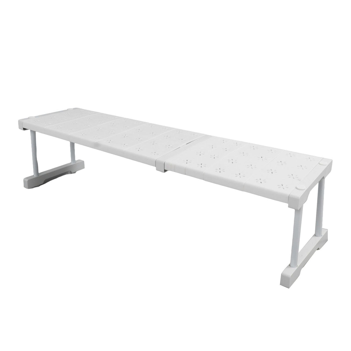 Expandable Closet Shelf Organizer Adjustable Space Saving Wardrobe Sink Tension Shelf 24cm Width 22cm Height Length 67 to 88cm/26.4 to 34.6in