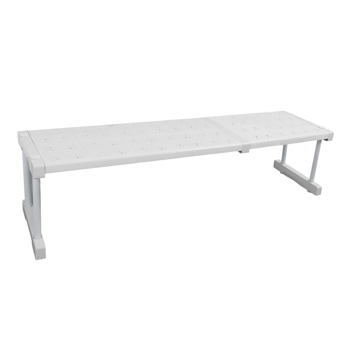 Expandable Closet Shelf Organizer Adjustable Space Saving Wardrobe Sink Tension Shelf 24cm Width 22cm Height Length 67 to 88cm/26.4 to 34.6in