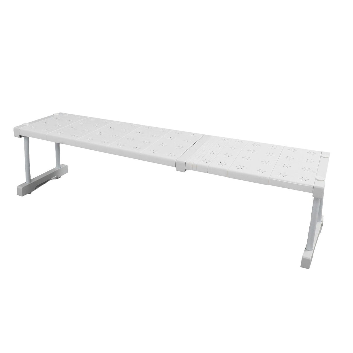 Expandable Closet Shelf Organizer Adjustable Space Saving Wardrobe Sink Tension Shelf 24cm Width 22cm Height Length 67 to 88cm/26.4 to 34.6in