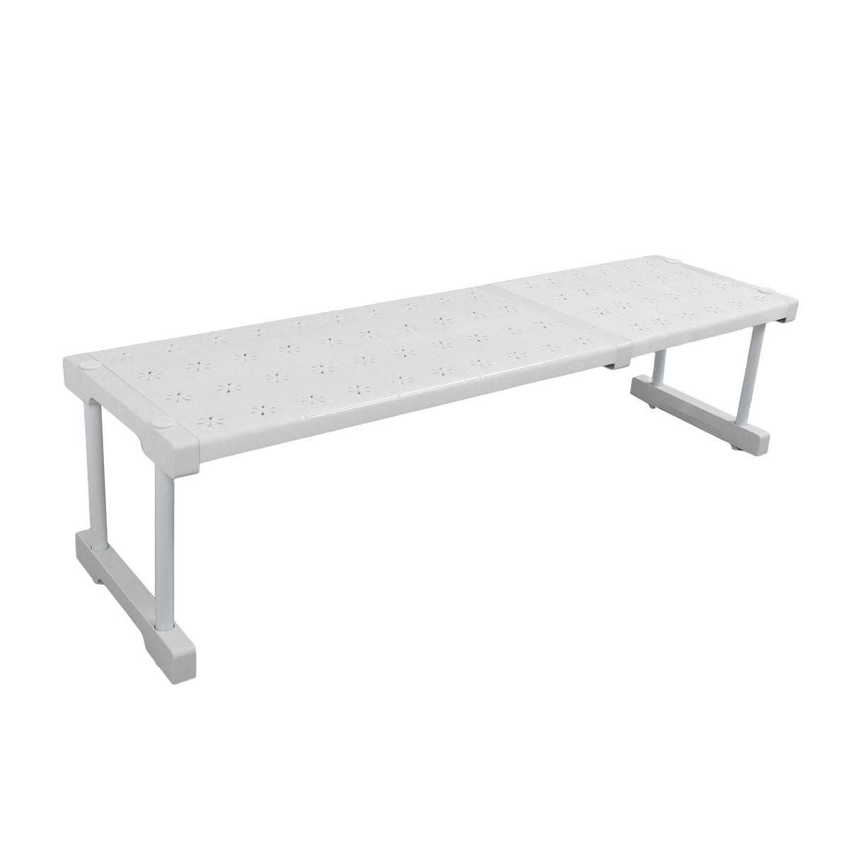 Expandable Closet Shelf Organizer Adjustable Space Saving Wardrobe Sink Tension Shelf 24cm Width 22cm Height Length 67 to 88cm/26.4 to 34.6in
