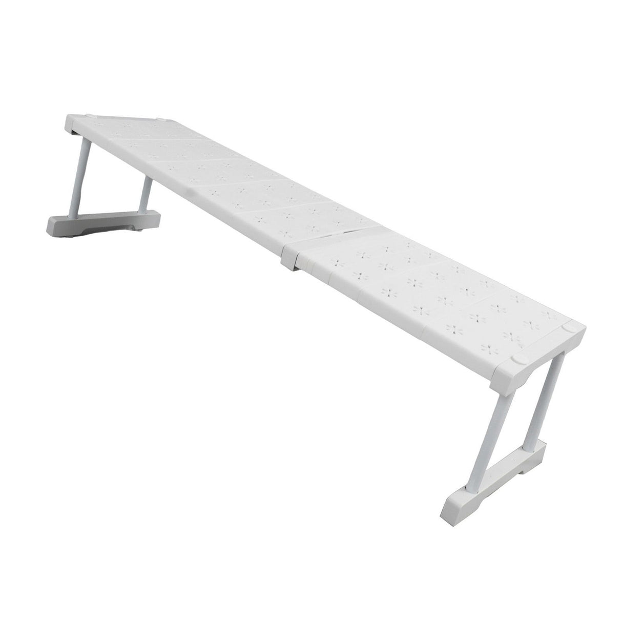 Expandable Closet Shelf Organizer Adjustable Space Saving Wardrobe Sink Tension Shelf 24cm Width 22cm Height Length 67 to 88cm/26.4 to 34.6in