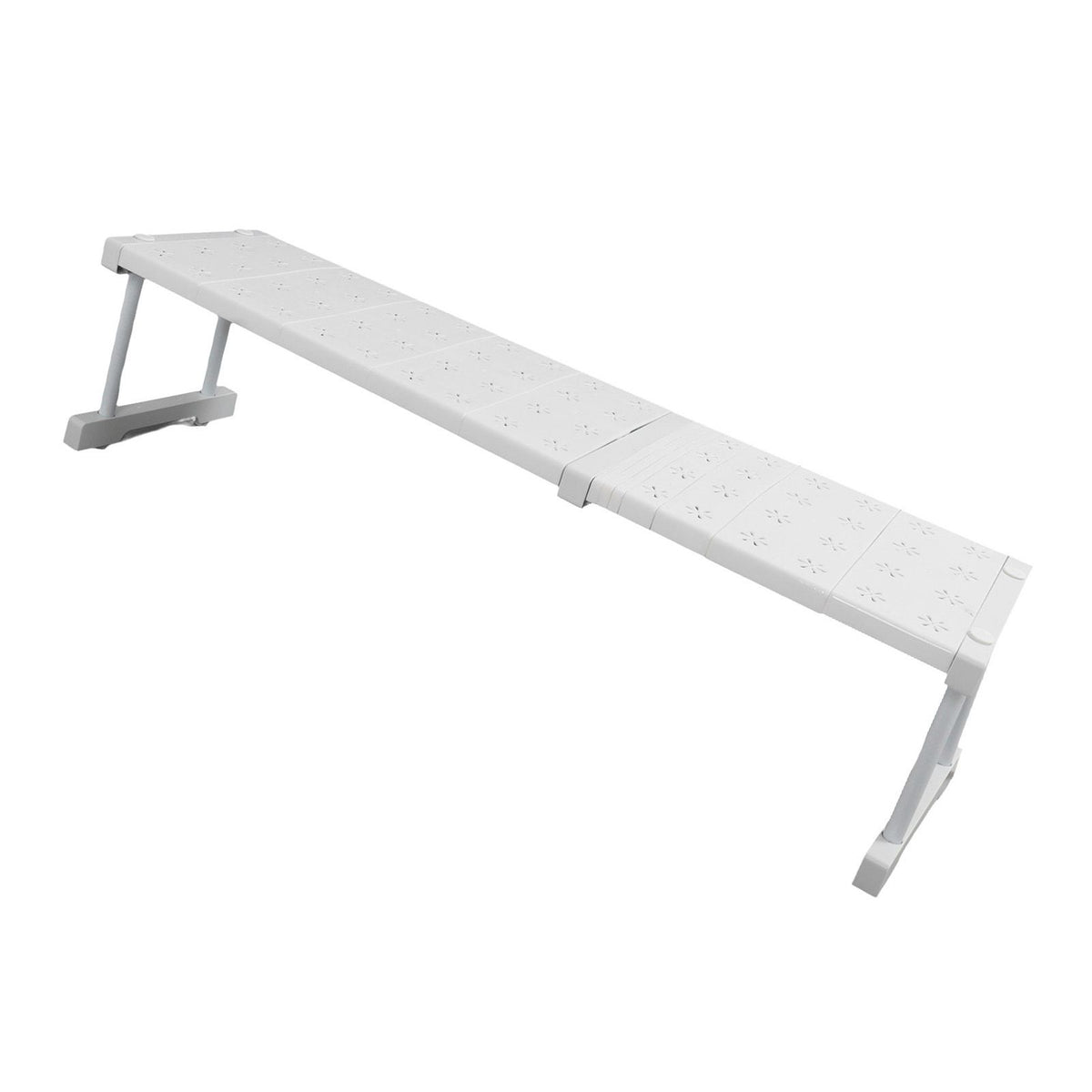 Expandable Closet Shelf Organizer Adjustable Space Saving Wardrobe Sink Tension Shelf 24cm Width 22cm Height Length 67 to 88cm/26.4 to 34.6in