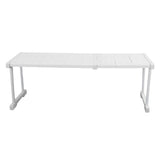 Expandable Shelf Stackable 121lb Load Bearing Divider Storage Rack for Closet Cabinet Cupboard Length 67‑88cm / 26.4‑34.6in