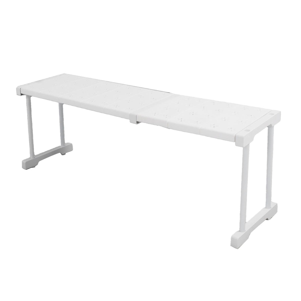 Expandable Shelf Stackable 121lb Load Bearing Divider Storage Rack for Closet Cabinet Cupboard Length 67‑88cm / 26.4‑34.6in