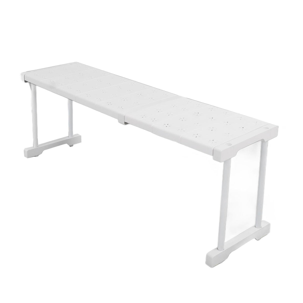 Expandable Shelf Stackable 121lb Load Bearing Divider Storage Rack for Closet Cabinet Cupboard Length 67‑88cm / 26.4‑34.6in