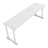 Expandable Shelf Stackable 121lb Load Bearing Divider Storage Rack for Closet Cabinet Cupboard Length 67‑88cm / 26.4‑34.6in - 45-Degree Angle