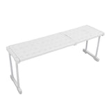 Expandable Shelf Stackable 121lb Load Bearing Divider Storage Rack for Closet Cabinet Cupboard Length 67‑88cm / 26.4‑34.6in