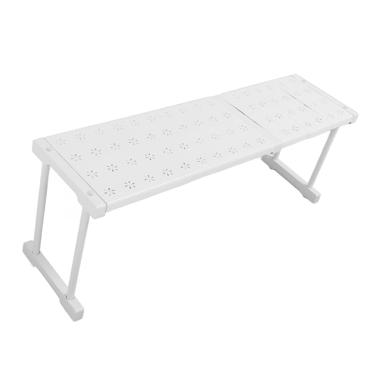 Expandable Shelf Stackable 121lb Load Bearing Divider Storage Rack for Closet Cabinet Cupboard Length 67‑88cm / 26.4‑34.6in