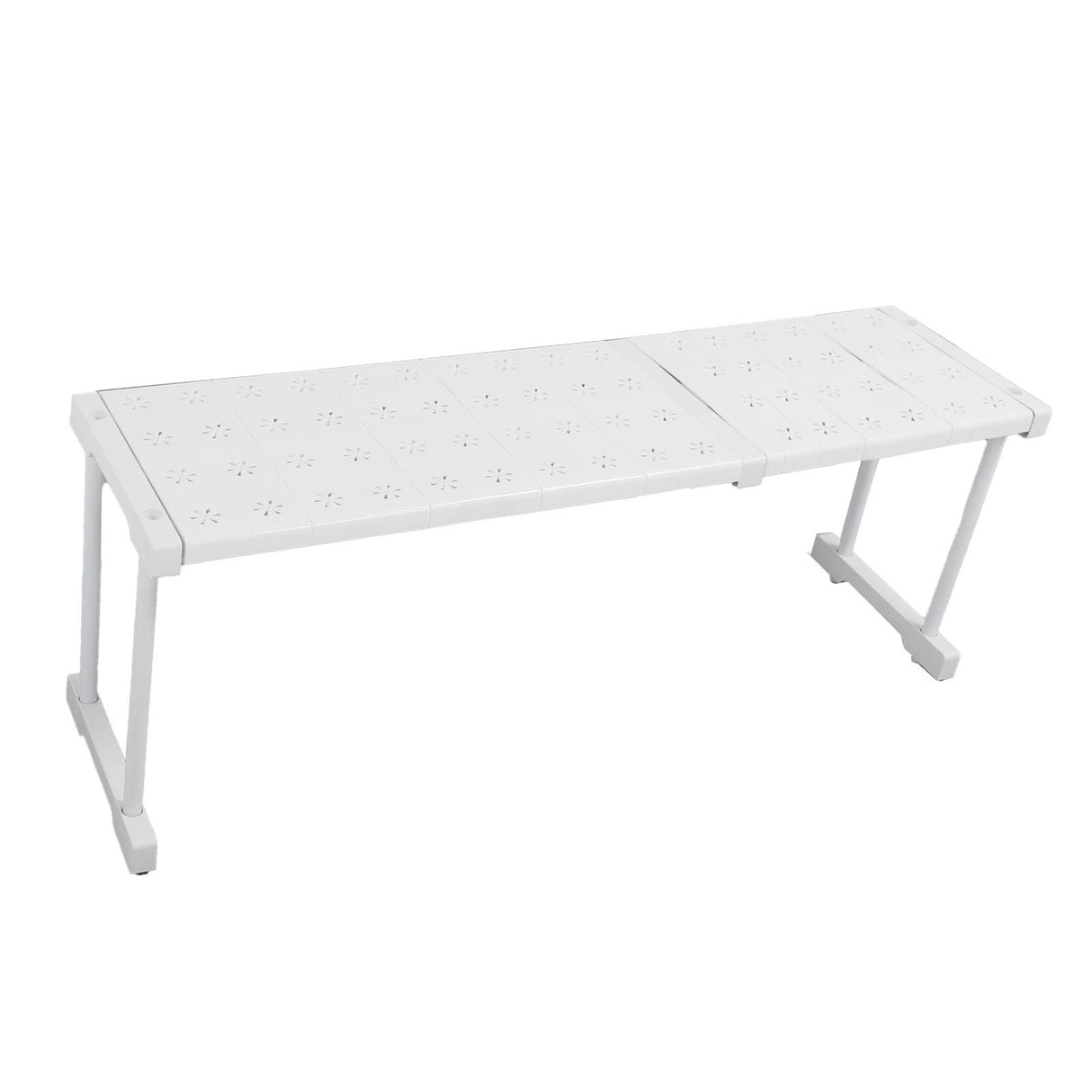 Expandable Shelf Stackable 121lb Load Bearing Divider Storage Rack for Closet Cabinet Cupboard Length 67‑88cm / 26.4‑34.6in