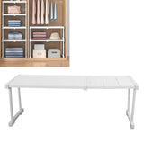 Expandable Shelf Stackable 121lb Load Bearing Divider Storage Rack for Closet Cabinet Cupboard Length 67‑88cm / 26.4‑34.6in