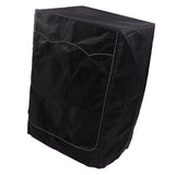 Washing Machine Cover Washer Dryer Cover Suit Most Front Load Waterproof Suncreen Dustproof All Weather Protection Black 60x60x88cm / 23.6x23.6x34.6in - Rear View
