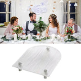 Clear Vanity Tray Transparent Acrylic Simple Modern Style Widely Used Coffee Table Tray for Family Office Cafe Bar U Shape 26x20x3.5cm