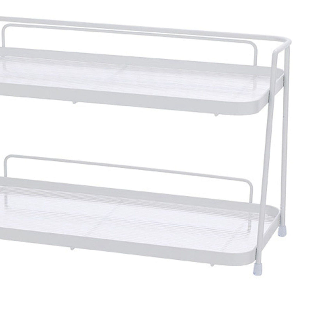 2 Tier Bathroom Countertop Organizer Counter Standing Rack Cosmetic Holder Storage Shelf Cosmetic Organizer Holder White