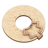 Wooden Music Circle Wheel Educational Rugged Adjustable Durable Circle of Fifths Wheel for Musician - Front View
