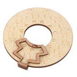 Wooden Music Circle Wheel Educational Rugged Adjustable Durable Circle of Fifths Wheel for Musician - Side View