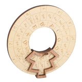 Wooden Music Circle Wheel Educational Rugged Adjustable Durable Circle of Fifths Wheel for Musician - Rear View