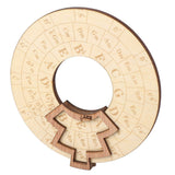 Wooden Music Circle Wheel Educational Rugged Adjustable Durable Circle of Fifths Wheel for Musician