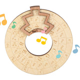 Wooden Music Circle Wheel Educational Rugged Adjustable Durable Circle of Fifths Wheel for Musician