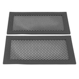 2Pcs Baby Proof Vent Cover Child Proof Safe Soft Silicone for Home Floor Catch Debris Hair Insect Black - Front View