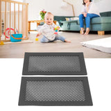 2Pcs Baby Proof Vent Cover Child Proof Safe Soft Silicone for Home Floor Catch Debris Hair Insect Black - Extra Image