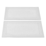 2Pcs Baby Proof Vent Cover Child Proof Safe Soft Silicone for Home Floor Catch Debris Hair Insect White