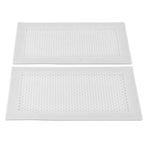 2Pcs Baby Proof Vent Cover Child Proof Safe Soft Silicone for Home Floor Catch Debris Hair Insect White
