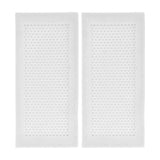 2Pcs Baby Proof Vent Cover Child Proof Safe Soft Silicone for Home Floor Catch Debris Hair Insect White - Top-Down View