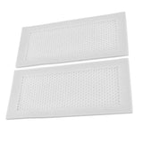 2Pcs Baby Proof Vent Cover Child Proof Safe Soft Silicone for Home Floor Catch Debris Hair Insect White - 45-Degree Angle